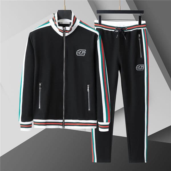 Popular Designer Sportswear Jacquard Cardigan Stand Neck Mens Jogging Hoodie Casual Autumn Winter Embroidery G Jacket Pant Jumpers Men Clothing Tracksuits 16031