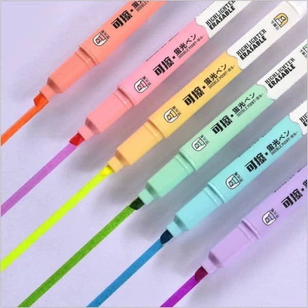 Bestseller pcs Erasable Highlighters Pastel Markers Dual Tip Fluorescent Pen for Art Drawing Doodling Marking School Office Stationery ddmySat