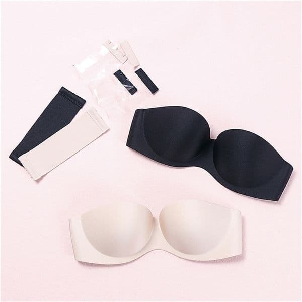New Invisible Bra 12 Cup Women's Underwear Sexy Lingerie Female Seamless Temptation Wedding Bra Strapless Bralette ABCD cup T200609