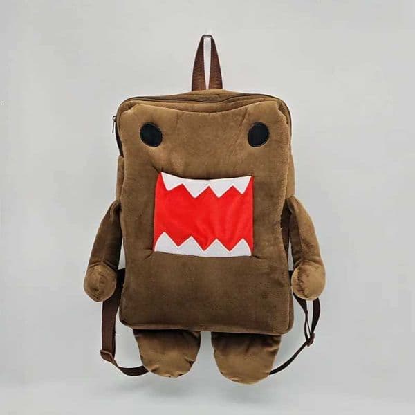2026 New Treasuringu Domo Kun Plush Backpack Brown Stuffed For Women Men Kids Cute Small Shoulder Messenger Bag Designer