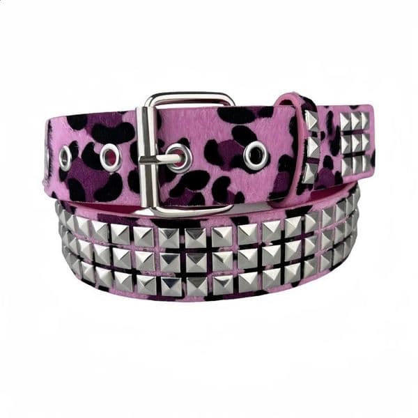 Ladies Square Bead Rivet Pyramid Inlay Belt Ladies Punk Hip Hop Belt Ladies Fashion Trend Paradigm Belt LR1943 250428