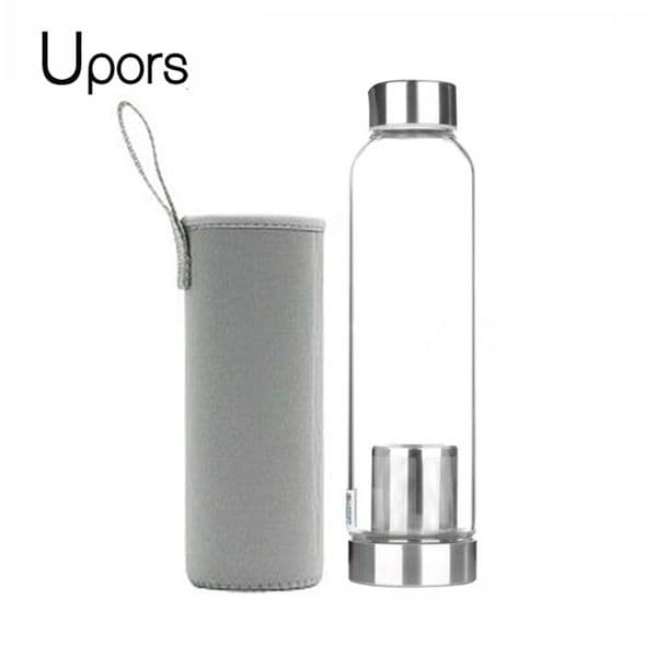 Water Bottles UPORS 550ML High Temperature Resistant Glass Sport Water Bottle with Tea Infuser Protective Bag Water Bottle 221008