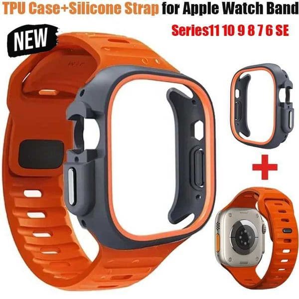 TPU CaseSilicone Strap For Watch Band ultra 3 49mm 42mm 38mm Sport Band For Iwatch series11 10 9 8 7 6 SE 45 44 40 41mm Z250924