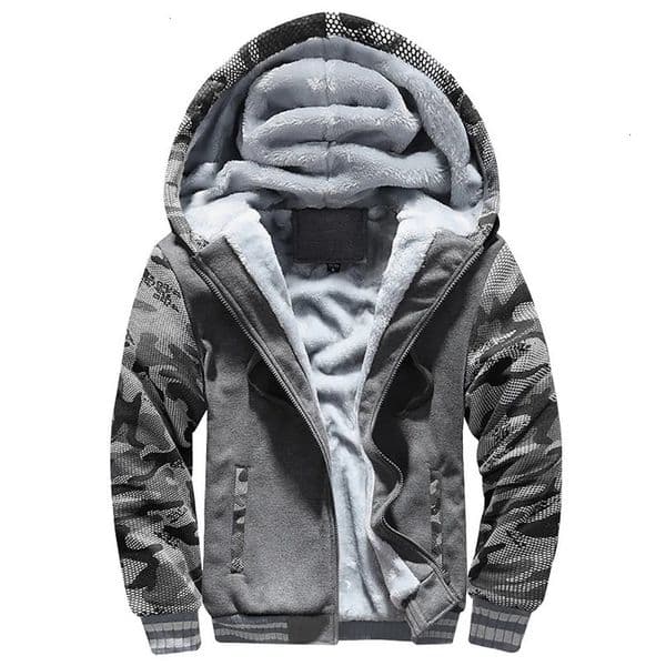 Mens Jackets Thicken Jacket Fleece Lining Winter Warm Hooded Coats Windproof Full Zip Down Casual Outwear Sportswear 231018