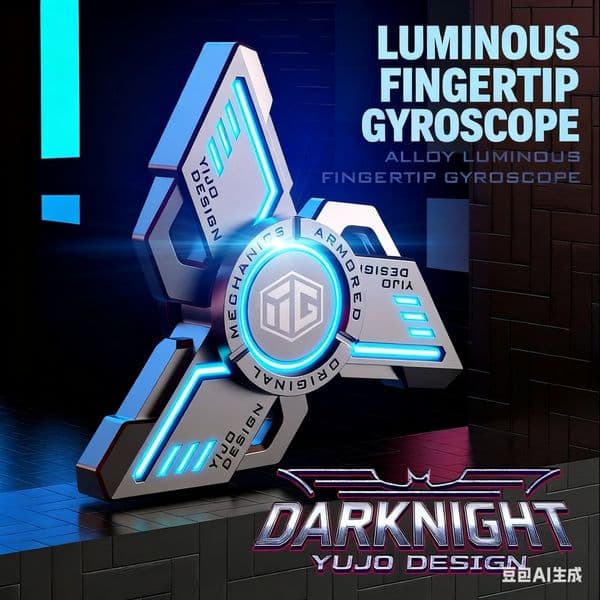 Luminous fingertip gyroscope EDC finger metal decompression toy decompression artifact alloy advanced version boys gyroscope