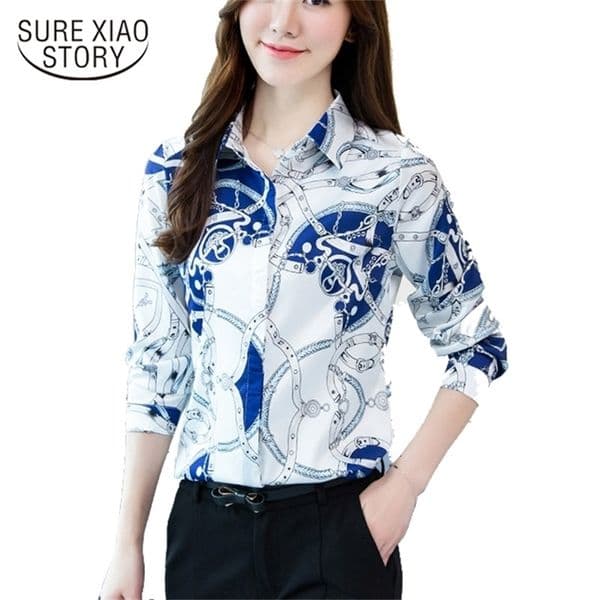arrived women spring long sleeved blouse female thin shirt office lady clothing fashion bottoming tops D176 30 210506
