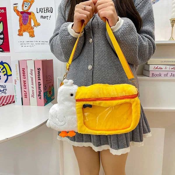 Pelican Cute Large Capacity Transparent Camera Crossbody Bags for Women Cartoon Soft Plush Lightweight Fashion JK Its Bag Girls Z250924