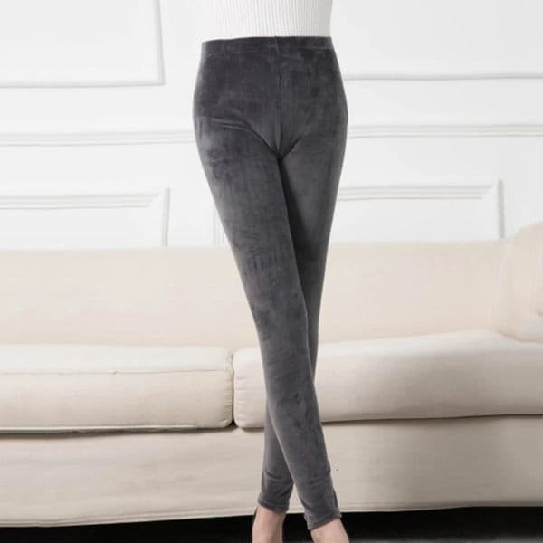winter leggings sexy and warm push up legs casual soft velvet pants high waist black gray elastic long womens clothing 241115