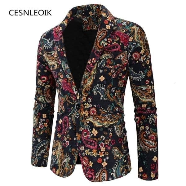 Men's Suits Blazers Plus size XXL 3XL Fashion Men Slim fit Casual blazers men printing suits coat man clothes 220826