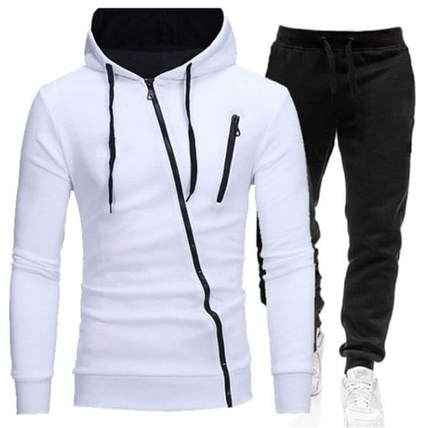 Winter Men's Tracksuit 2 Pieces Set Hoodies+Pants Sport Suits for Men Sweatshirt Zipper Hoodies Men's Clothing Sets Sportswear 210720