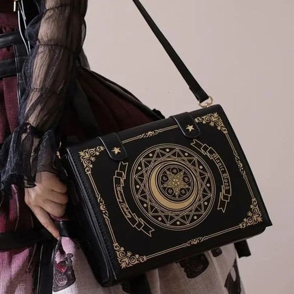 Y2K Korean Gothic Square Black Shoulder Bag Harajuku Retro Aesthetic Wallet y ner Handbag Messenger Womens 241008