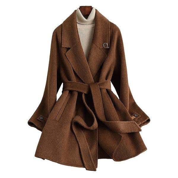 D4270 Autumn and winter new small size medium and long high-end light luxury style woolen coat for women