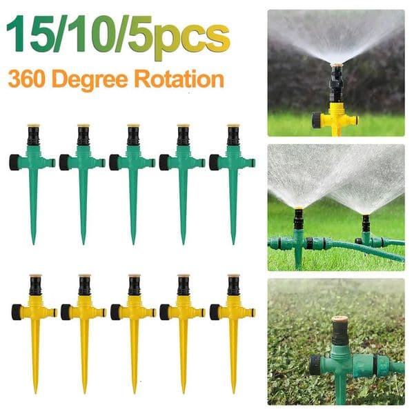 Watering Equipments 5pcs Household Sprinkler Automatic Irrigation Equipment 360 Degree Rotation Corrosion Resistant For Garden 231216