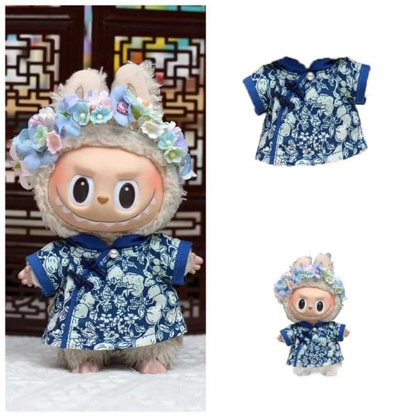 For 17 cm Labubu baby clothes big into energe Chinese style doll pendant clothes hairpin For labubu clothing C250924