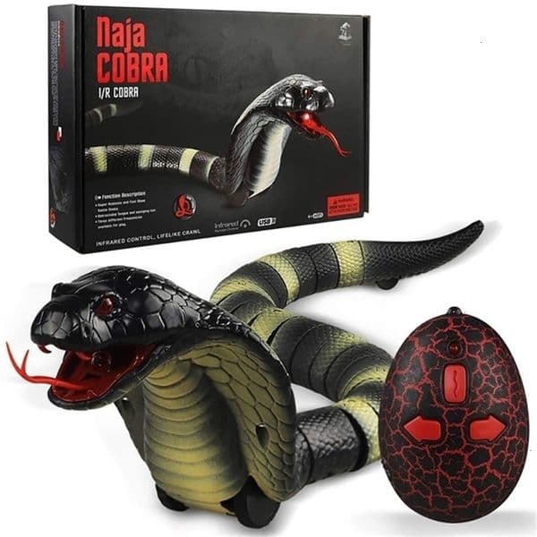 RC Snake Realistic Snake Toys Infrared Receiver Electric Simulated Animal Cobra Viper Toy Joke Trick Mischief For Kids Halloween 250526