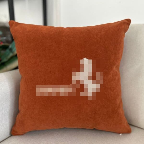 F car seat cushion cover designer luxury high-end saddle throw pillow case chair pad pillowslip simple Suede pillowcase