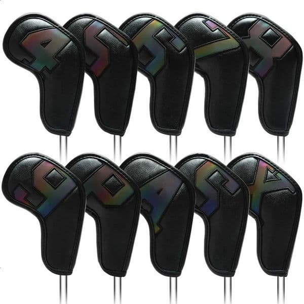 10 pieces Golf Iron Head Covers Iron Headcovers PU Leather Wedges Covers Fast delivery 250228