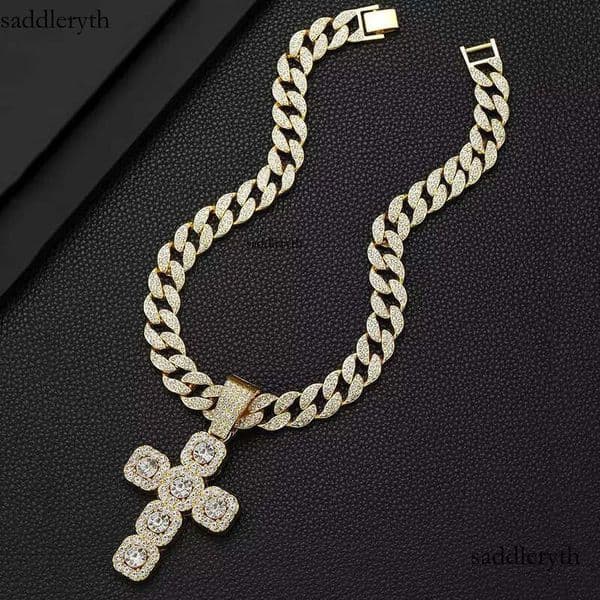 Sunnice Full Dias Attached Christine Cuban Jewelry Religion Quality Sier Golden Colored Hiphop Fashion Chains thumbnail 2