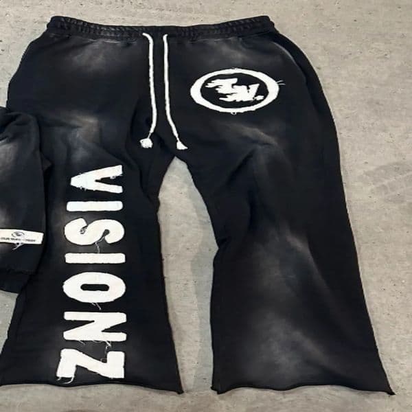 Harajuku letter patch embroidery design elastic waist straight pants mens hiphop street y2k clothing trend basketball sports 240827