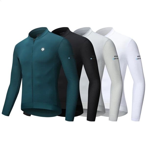 ZRSE Mens Cycling Jersey with Long Sleeve UPF 50 Anti-UV Slim Fit Breathable Cycling Maillot Quick Dry MTB Road Cycling Shirt 250428