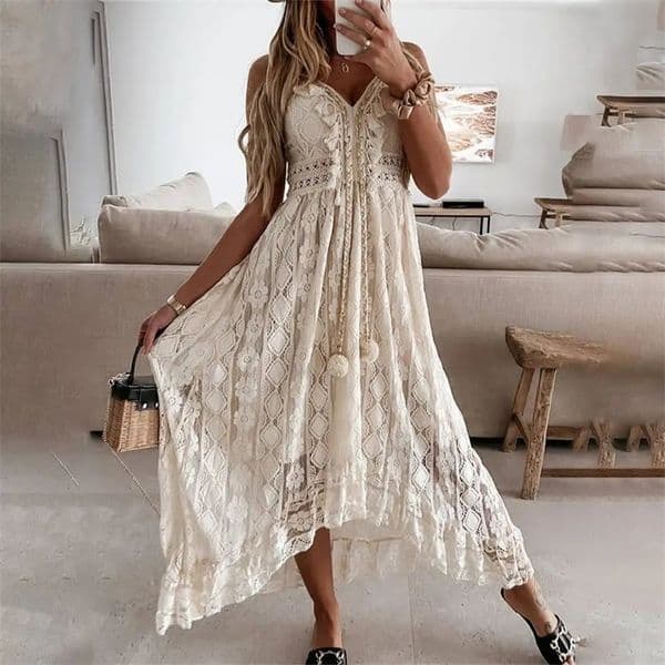 Camis Dress for Women Vestido Evening Dress Korean Vintage Summer Elegant Beach Bohemian Long Dresses for Female Clothing 240318