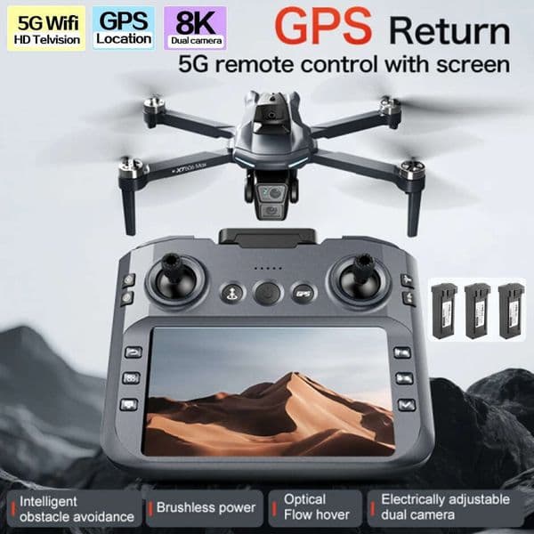 Xt606gps Screen Aerial Photography Drone 4K HD Dual Camera Brushless Motor 5G WIFI Remote Control Quadcopter drone with 4k camera