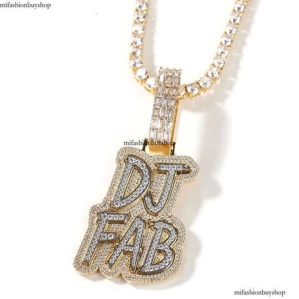Hip Hop Custom A-Z Letters Name Pendant Necklaces TopBling 5A Zircons Jewelry 111 aaa