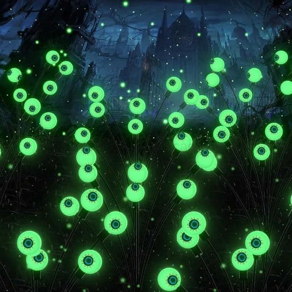 Halloween Decorations Outdoor Solar Scary Eyeball Lights 2Pack with 16 LED Waterproof Spooky Night Lights for Yard Patio Lawn P Z250925