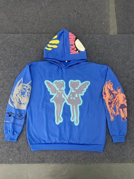 American cartoon street bubble print hiphop fashion trend men and women loose pullover hoodie Y2k clothing 250922BJ