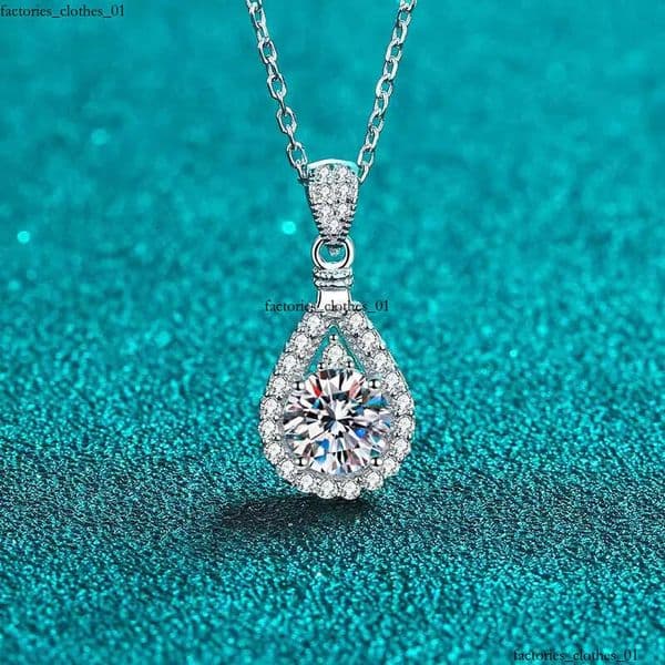 Necklace for Women Real Solid White Gold VVS1 D Clarity Lab Grown Dia Eternity Fine Jewelry aaa