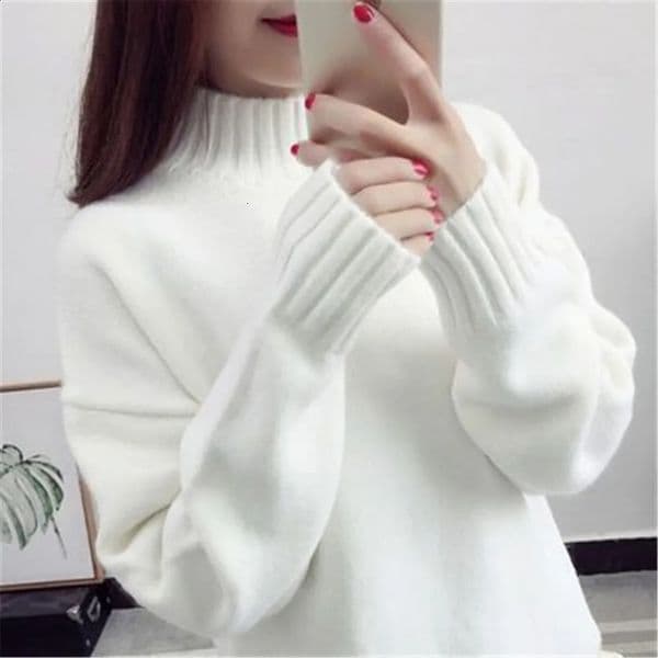 Fashionable cashmere turtle neck sweater for women in autumn and winter with flower jumping pulling womens street clothing casual knitted PZ 240814