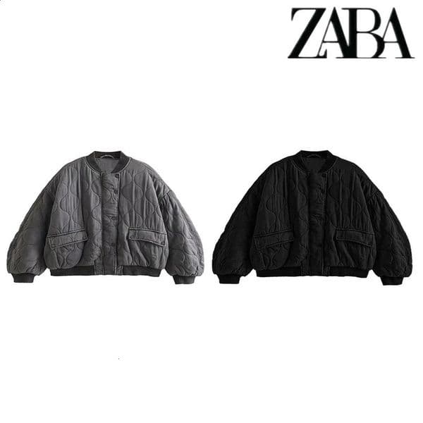 TRAF Womens Fashionable and Comfortable Warm Jacket Round Neck Zipper Button Pilot Casual Cotton 240814