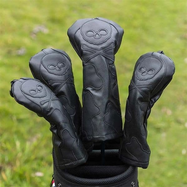 2026 new For Hybrid PU Leather Mallet Headcover Club Protector Skull Putter Cover Head Covers 240923 free shipping