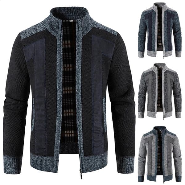 Autumn Spring Sweater Mens Open Zipper Turtle Neck Jacket Y2K Sweater Winter Hombre Cold Coat Knitted Jumper Sweater 241007