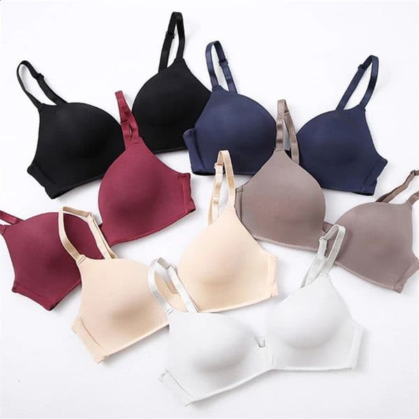 Ice Silk Bra Womens Comfortable Wireless Gather Sexy Underwear Push Up Simple Seamless 240815
