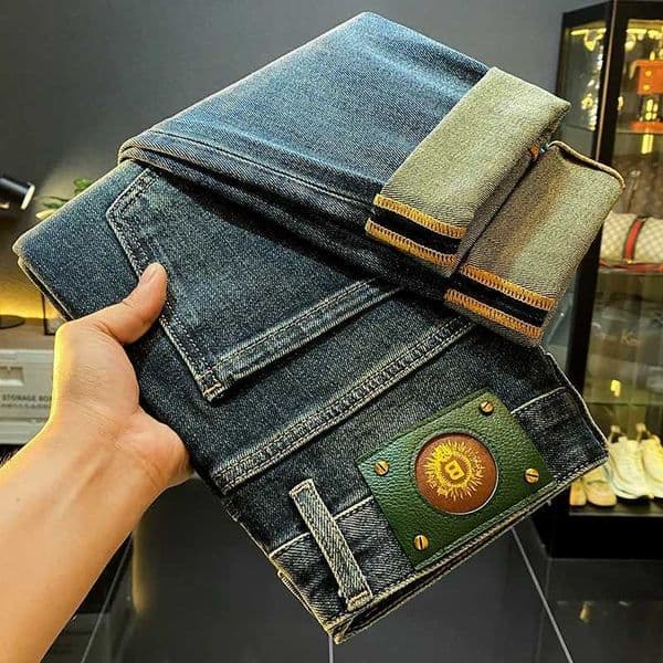 2024 New Autumn and Winter HighEnd Jeans Mens American Retro Washed SlimFitting Small Straight Casual Denim Tappered Pants W250925