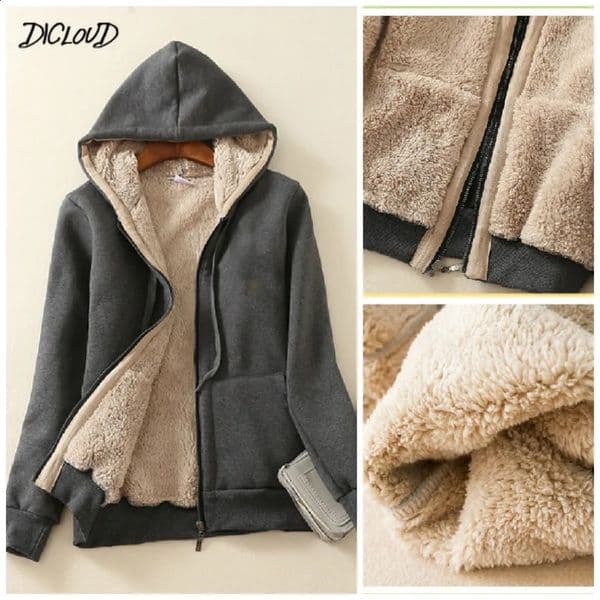 Womens cashmere winter warm jacket thick Parka hooded womens basic fashionable clothing 240823