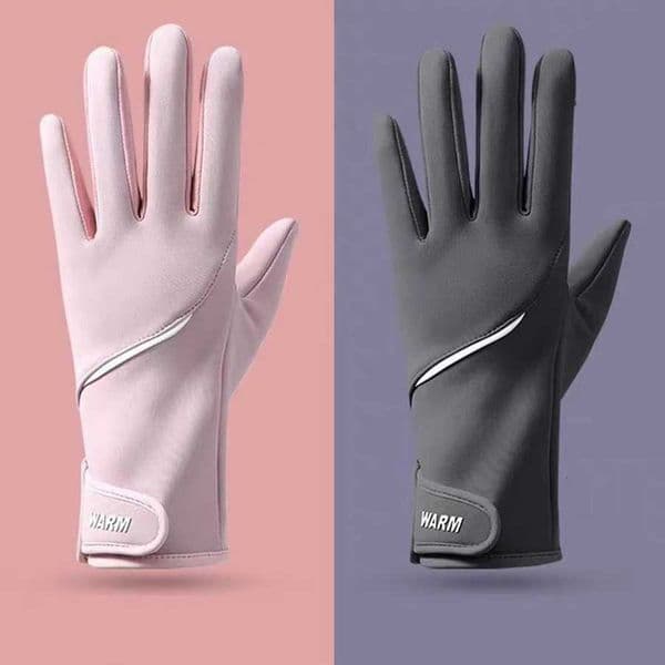 Winter Womens Thermal Gloves Touchscreen Compatible Fleece Lined Full Finger Waterproof Hand Warmer Mitten for Bike Cycling Z250925