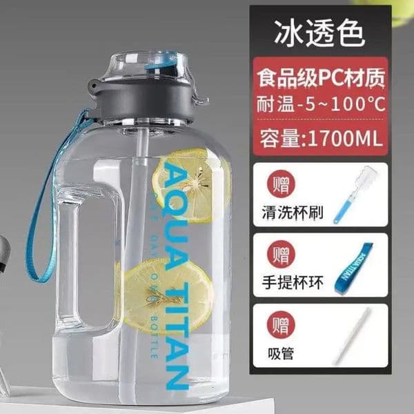 Large capacity water bottle ton-ton bucket mens sports water bottle fitness water container for men big belly cup travel t 250515
