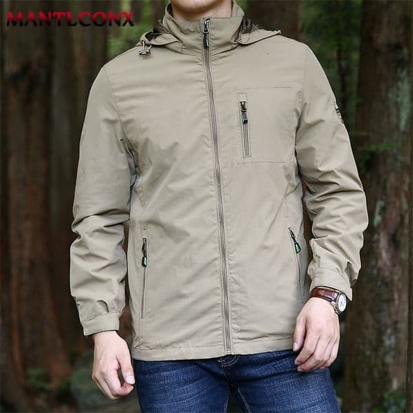 Men's Jackets MANTLCONX Windbreaker Waterproof Military Hooded Coat Casual Male Clothing Autumn Men 4XL 221206