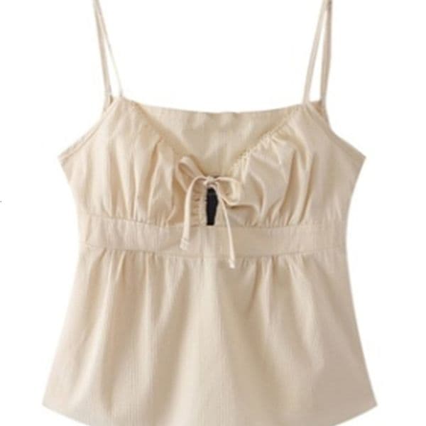 Camisoles Tanks Casual Women Beige Backless Slim Camisole Summer Fashion Ladies Spice Female Knitted Sleeveless Solid Color Top 230418