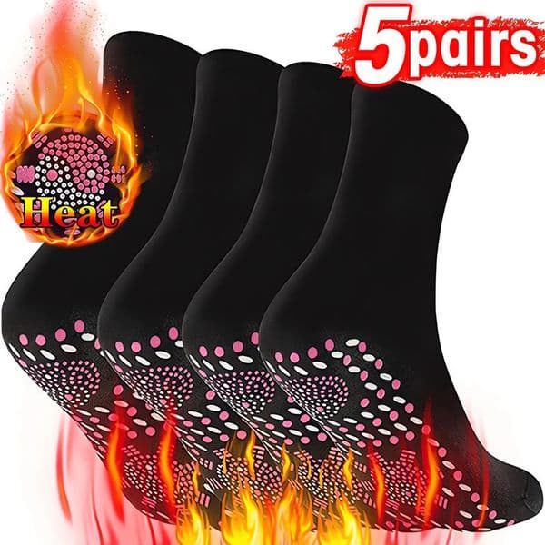 15pairs Tourmaline SelfHeating Socks Winter Warm Thermal Health Care Slimming Short Sock Magnetic Therapy 241126