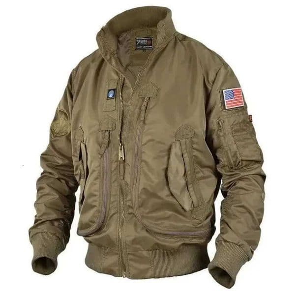 2025 New Mens Pilot Jacket Air Force MA1 Baseball Jacket Men Spring Autumn Casual Youth Trend Military Fan Stand Collar Jackets X250925