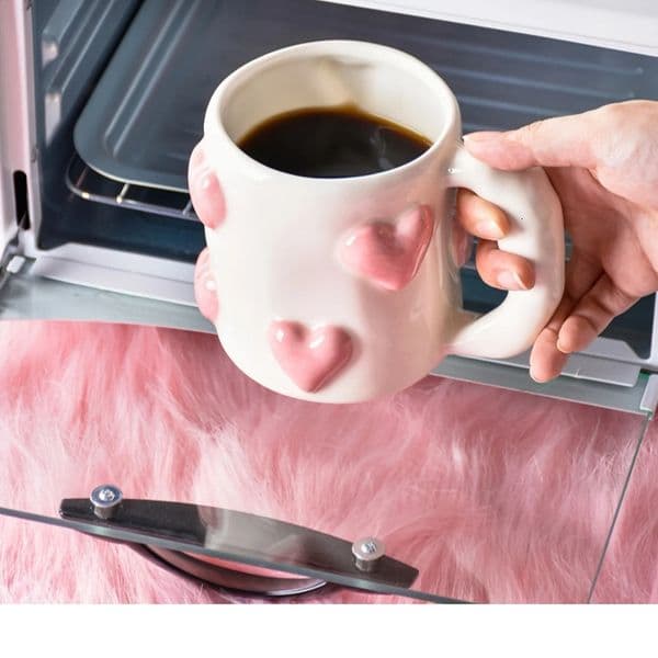 Love cotton candy ceramic mug underglaze hand-painted ceramic coffee mug milk cup birthday gift cups 250424