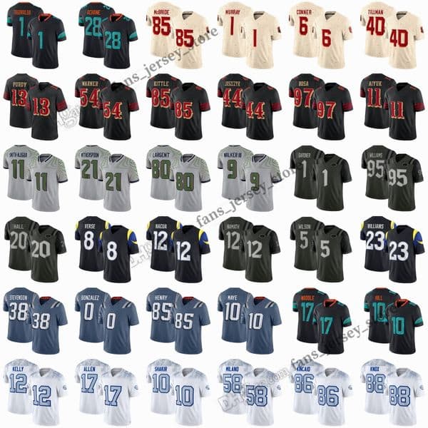 2025 S-6XL NEW Football Jerseys Conner Murray Tillman McBride Allen Kincaid Knox Kelly Coleman Shakir Milano Verse Williams Nacua Achane Waddl Tagovailoa Hil