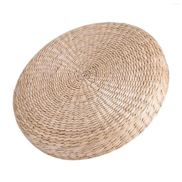 Carpets ZK40 40cm Round Pouf Tatami Cushion Floor Cushions Straw Meditation Soft Yoga Mat
