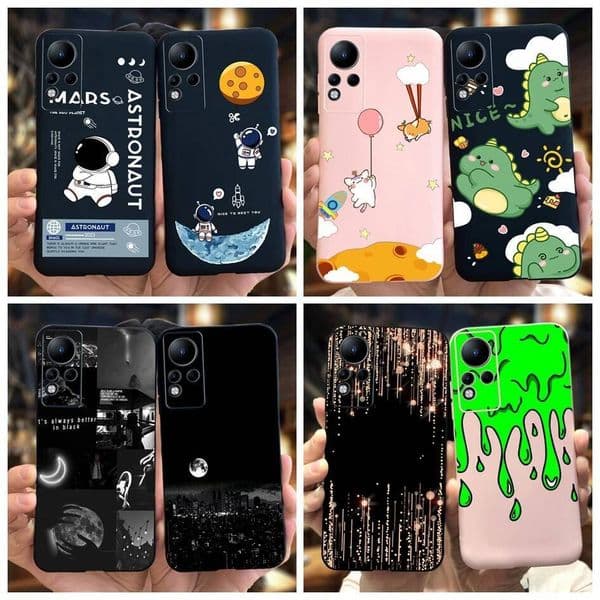 11 X663 X663B Back Cover Lovely Astronaut Silicone Soft TPU Phone Case For Infinix Note 12 G88 Note11 Capa