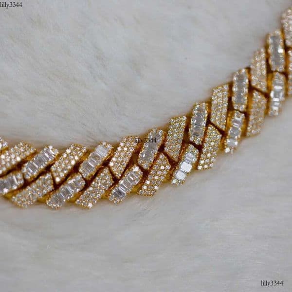 Iced Out Round and Baguette Moissanite Dia Custom Men Pendant Hip Hop Jewelry S Sterling Sier Necklace aaa