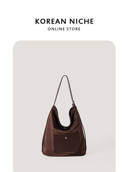 New Trendy High-End Nylon Underarm Bag Korean-Style Niche Lightweight Color-Blocking Single-Shoulder Handbag