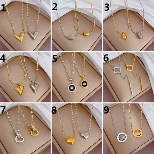 Real Gold Inside Cold Necklace for Women Ins Internet Celebrity Collarbone Chain Accessories